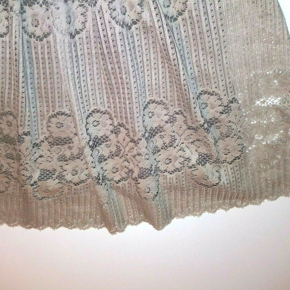 FREE PEOPLE “Rocco” Lace overlay Dress Taupe sleeveless Keyhole back/backless - Picture 6 of 9